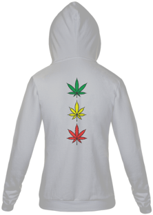 Nome do produtoMoletom com Zíper 3 Folhas Reggae