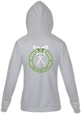 Moletom com Zíper Cannabis Natural 100