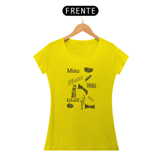 Nome do produto Camiseta Baby Long Quality Estampa Miau
