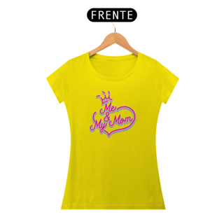Nome do produto Camiseta Baby Long Quality Estampa Coração Frase Me & My Mom