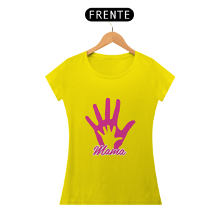 Nome do produto Camiseta Baby Long Quality Estampa Mão Mamãe