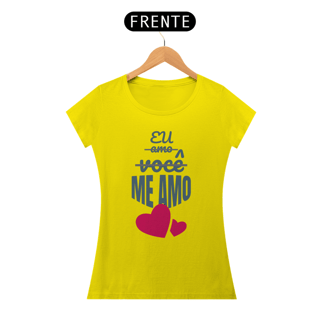 Nome do produto Camiseta Baby Long Quality Estampa Frase - Eu amo você, me amo!