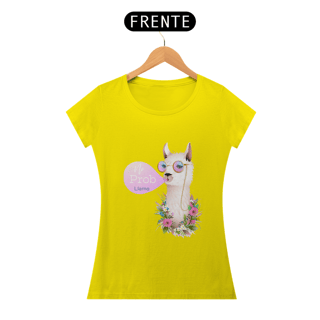 Nome do produto Camiseta BabyLook Branca Estampa No Prob Llama