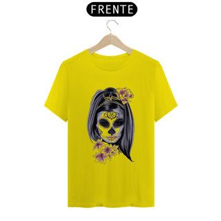 Nome do produto Camiseta Caveira Mexicana Sexy Rosto de Mulher Estampada Desenho Estampa Quality 