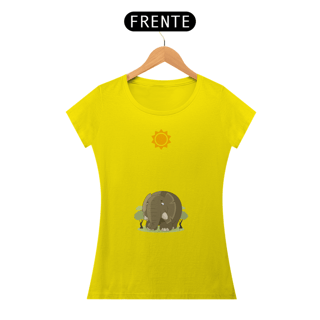 Nome do produto Camiseta Feminina Baby Long Look Quality Estampada Desenho Elefante Fofo
