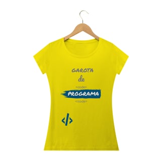 Nome do produto Camiseta Baby Long Quality Estampa Frase - Garota de Programa