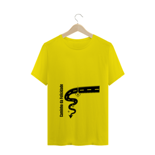 Nome do produto Camiseta Estampa Frase Caminho da Felicidade Adulta Carnaval - Quality Estampada 