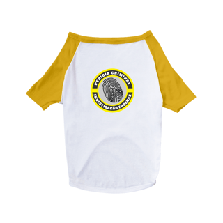 Nome do produto Camisa Pet Dog Estampa Perícia Criminal e Investigação Forense com Impressão Digital