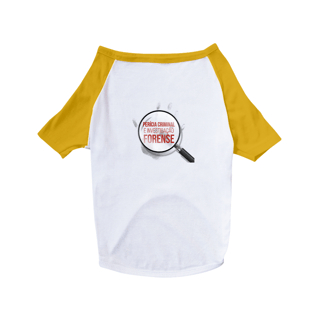 Nome do produto Camisa Pet Dog Estampa Perícia Criminal e Investigação Forense com Lupa