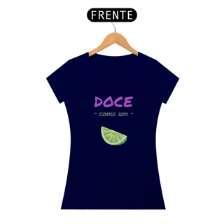 Nome do produto Camiseta Baby Long Quality Estampa Frase - Doce como um LIMÃO