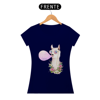 Nome do produto Camiseta BabyLook Branca Estampa No Prob Llama