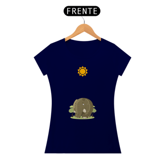 Nome do produto Camiseta Feminina Baby Long Look Quality Estampada Desenho Elefante Fofo