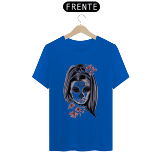 Nome do produto Camiseta Caveira Mexicana Sexy Rosto de Mulher Estampada Desenho Estampa Quality 