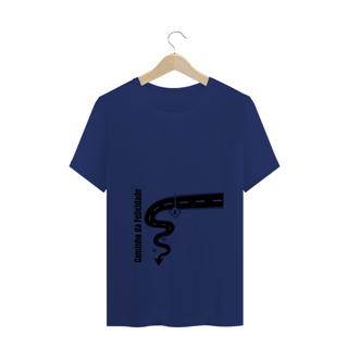 Nome do produto Camiseta Estampa Frase Caminho da Felicidade Adulta Carnaval - Quality Estampada 