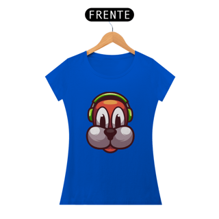 Nome do produto Camiseta Baby Long Quality Estampa Cachorro com Fone de Ouvido