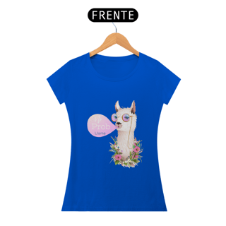 Nome do produto Camiseta BabyLook Branca Estampa No Prob Llama