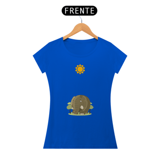 Nome do produto Camiseta Feminina Baby Long Look Quality Estampada Desenho Elefante Fofo