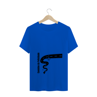 Nome do produto Camiseta Estampa Frase Caminho da Felicidade Adulta Carnaval - Quality Estampada 