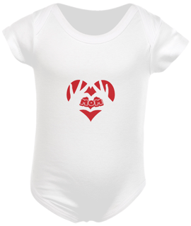 Nome do produto Body Infantil Estampa Coração Mom