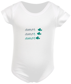 Nome do produto Body Infantil Masculino Estampa Frase - Amor Amor Amor