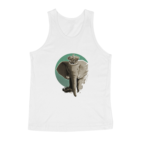 Regata Estampada Elephunk - Estampa Rei Elefante África Quality