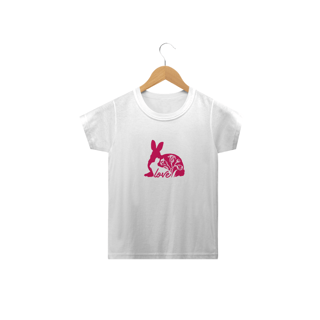 Nome do produto Camiseta Classic Infantil Estampa Coelho Love