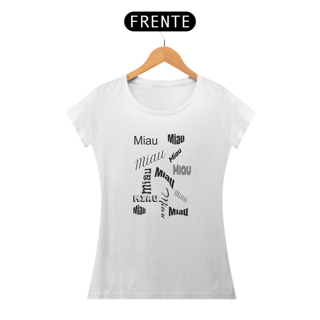 Nome do produto Camiseta Baby Long Quality Estampa Miau