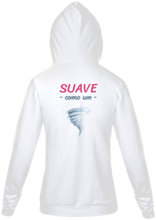Nome do produto Jaqueta Moletom Feminino Estampa Frase - Suave como um Furação