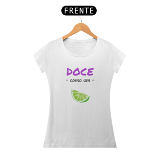 Nome do produto Camiseta Baby Long Quality Estampa Frase - Doce como um LIMÃO