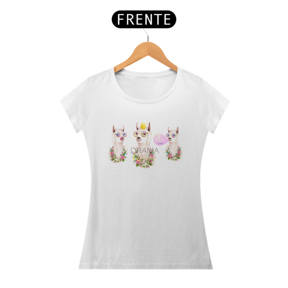 Camiseta Baby Long Baby Look Quality - 3 Lhamas