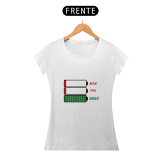 Nome do produto Camiseta Bateria de Energia Pai, Mãe e Bebê Estampada Quality - Energy Batery Daddy, Mommy and Baby
