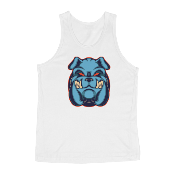 Regata Masculina Estampa Bulldog Azul 