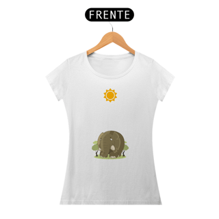 Nome do produto Camiseta Feminina Baby Long Look Quality Estampada Desenho Elefante Fofo