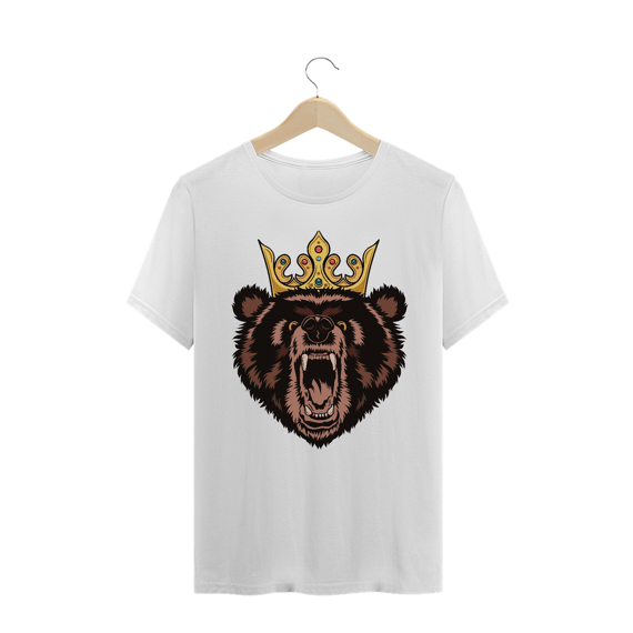 Camiseta Quality Estampa Urso com Coroa