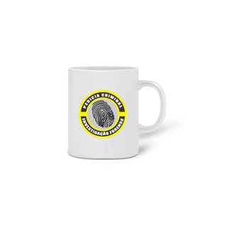 Nome do produto Caneca Cerâmica Estampa Perícia Criminal Impressão Digital - Arte Forense
