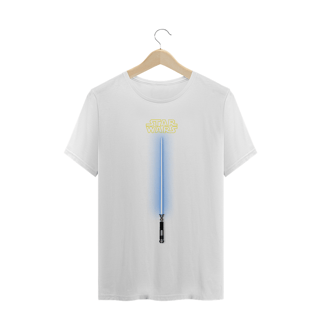 Nome do produto Camiseta Sabre de Luz Azul Star Wars - Espada Lightsaber Blue Estampada Quality