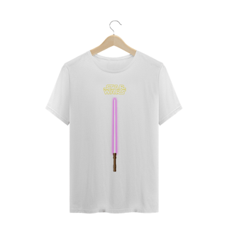 Nome do produto Camiseta Sabre de Luz Rosa Star Wars - Espada Lightsaber Rose Estampada Quality