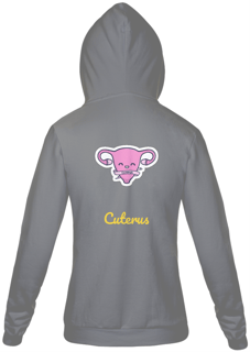 Nome do produto Jaqueta Moletom Feminino com Estampa Cuterus - Cute Uterus