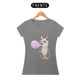Nome do produto Camiseta BabyLook Branca Estampa No Prob Llama