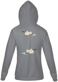 Nome do produto Jaqueta Moletom Feminino Estampa Galho com Flores Oriente