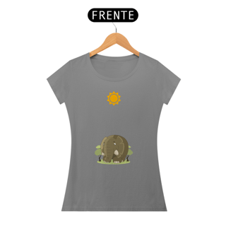 Nome do produto Camiseta Feminina Baby Long Look Quality Estampada Desenho Elefante Fofo