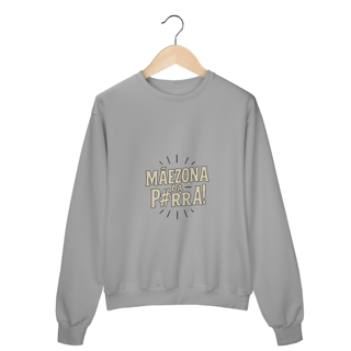 Nome do produto Blusa Moletom Feminino Fechado Estampa Mãezona da P#rra