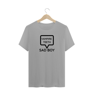 Nome do produto Camiseta Quality Estampa Frase - Vampire Teeth - Sad Boy