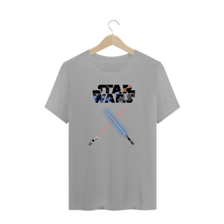 Nome do produto Camiseta Luta de Sabres de Luz Star Wars - Espadas Lightsaber Estampada Quality