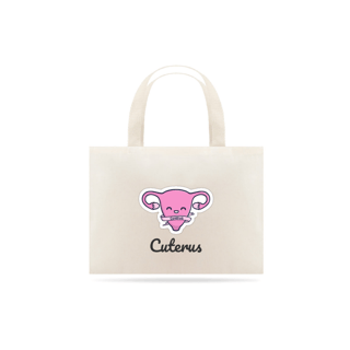Nome do produto Eco Bag Grande com Estampa Cuterus - Uterus Cute