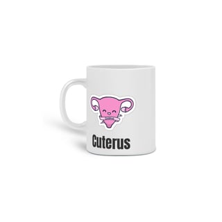 Nome do produto Caneca Cerâmica Estampa Cuterus - Desenho Útero Fofinho