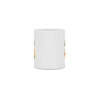 Nome do produto Caneca Cerâmica Estampa Flor Rosa Alaranjada