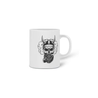 Nome do produto Caneca Cerâmica - Estampa Caveira Cachimbo