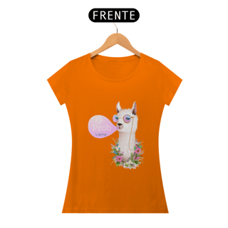 Nome do produto Camiseta BabyLook Branca Estampa No Prob Llama
