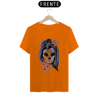Nome do produto Camiseta Caveira Mexicana Sexy Rosto de Mulher Estampada Desenho Estampa Quality 